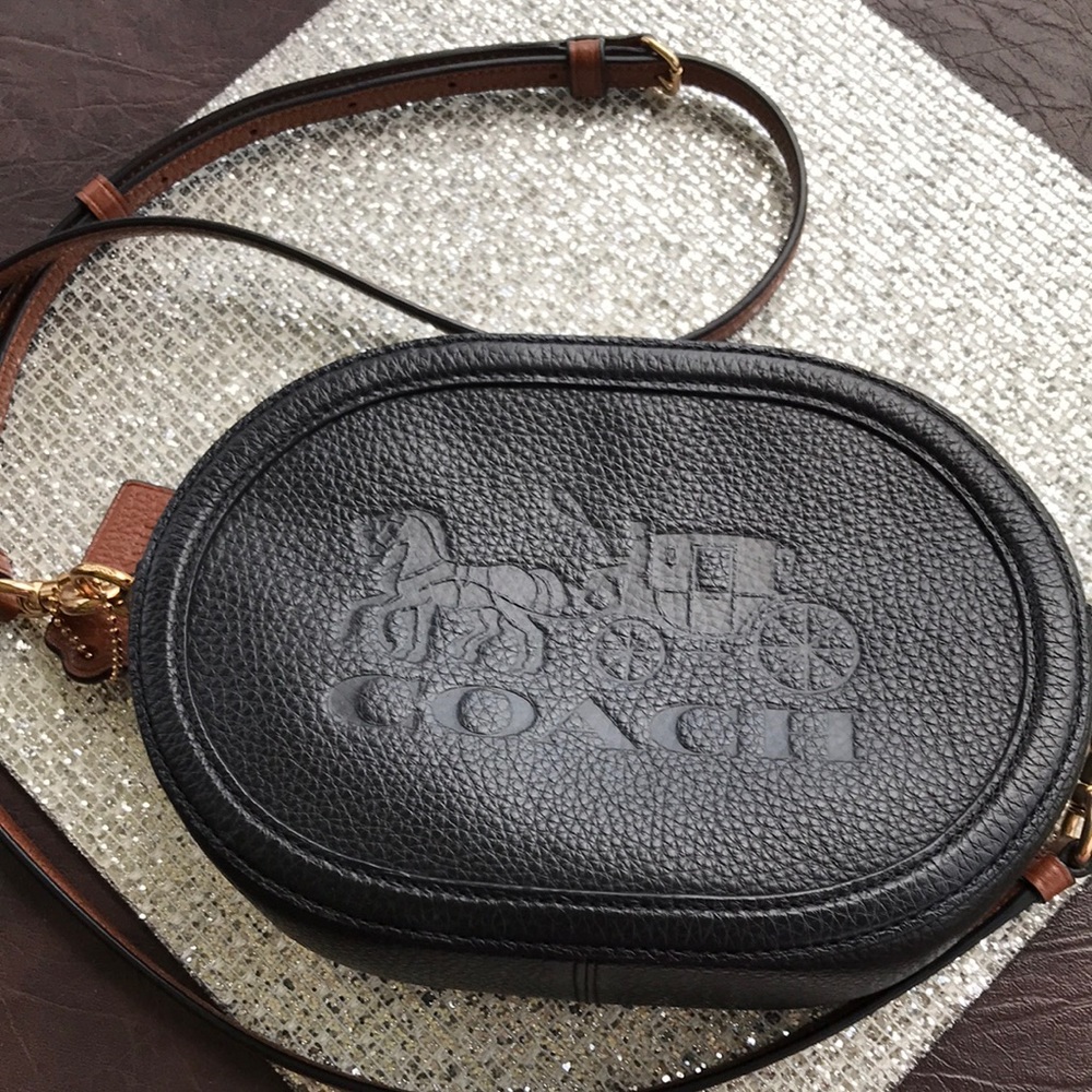 Coach purse, Black & tan